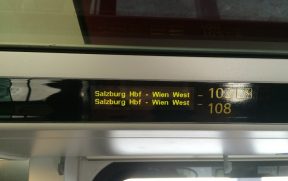 Este assento está reservado entre Salzburgo e Viena