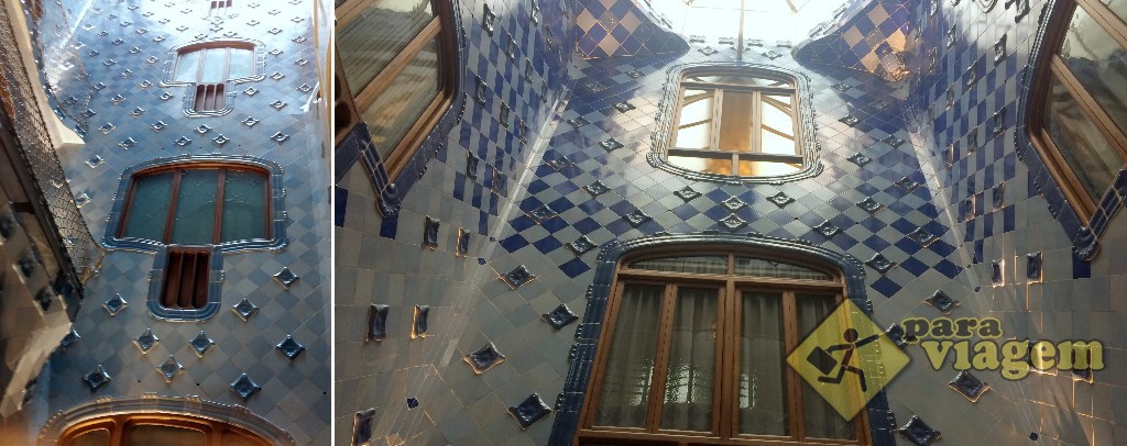 Gaudí posicionou os azulejos de forma a favorecer a luminosidade de cada pavimento