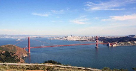 Vista de San Francisco em Hawk Hill
