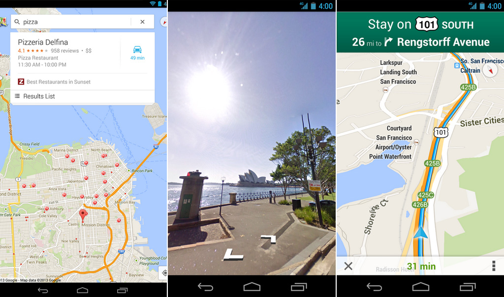 Aplicativo Maps e Street View para Android