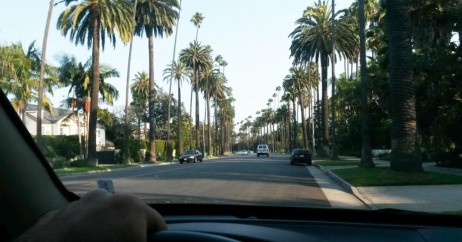 Dirigindo por Beverly Hills em LA