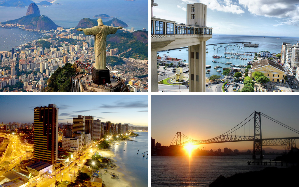Rio de Janeiro, Salvador, Fortaleza e Florianópolis