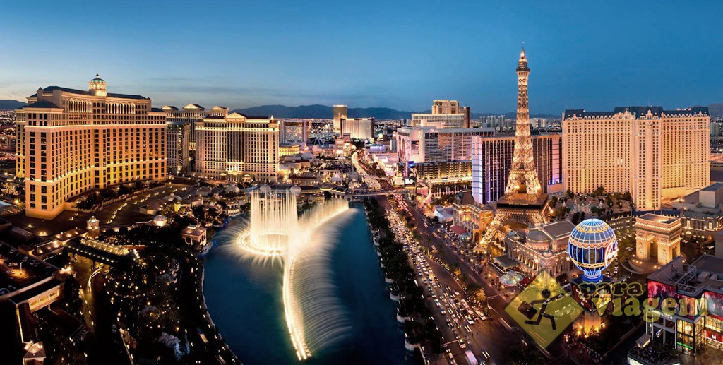 Vista da Strip em Las Vegas
