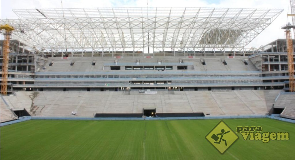 Arena Corinthians ainda em construção