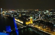 Vista da London Eye à noite