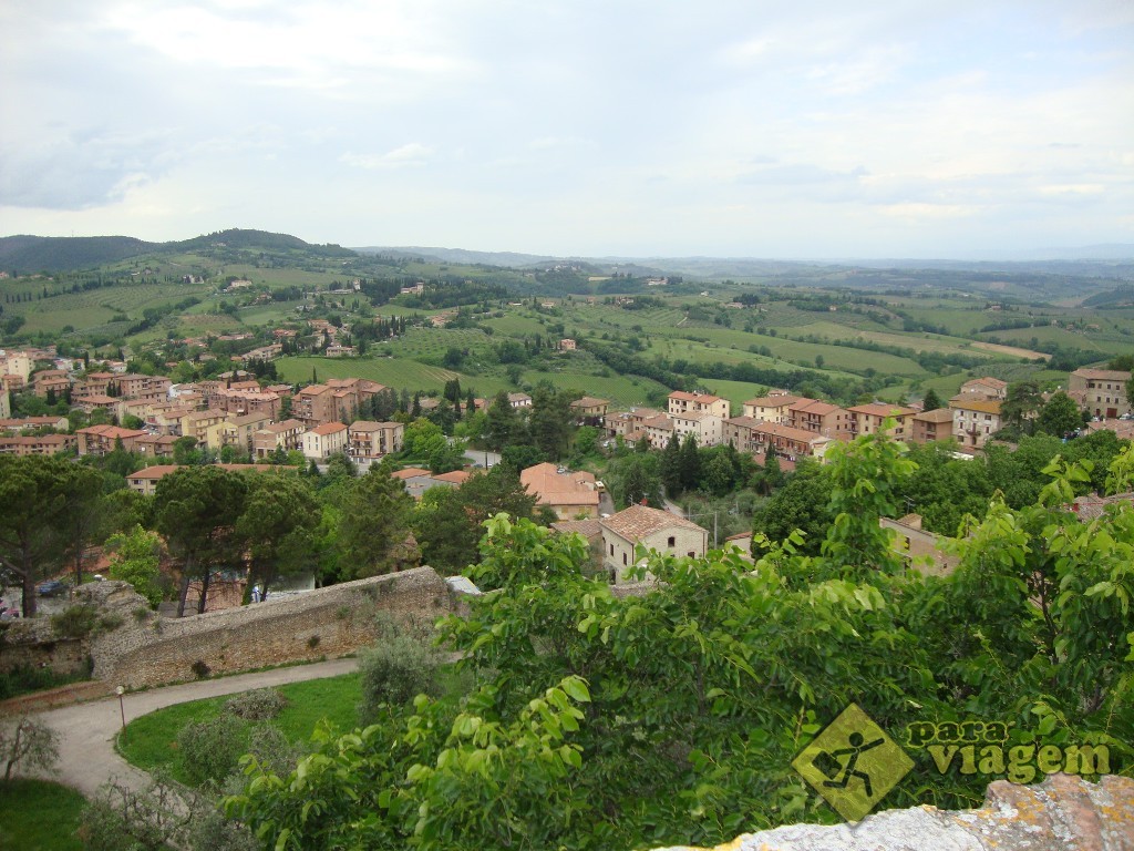 A Toscana vista da Torre da Rocca