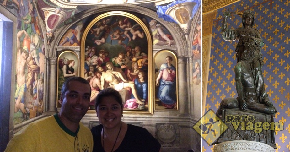 Capela de Eleonora com afrescos de Bronzino. 'Judite e Holofernes', de Donatello na Sala dos Lírios.