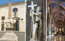 Basílica de Santa Maria sopra Minerva & a escultura de Jesus Cristo nu de Michelangelo