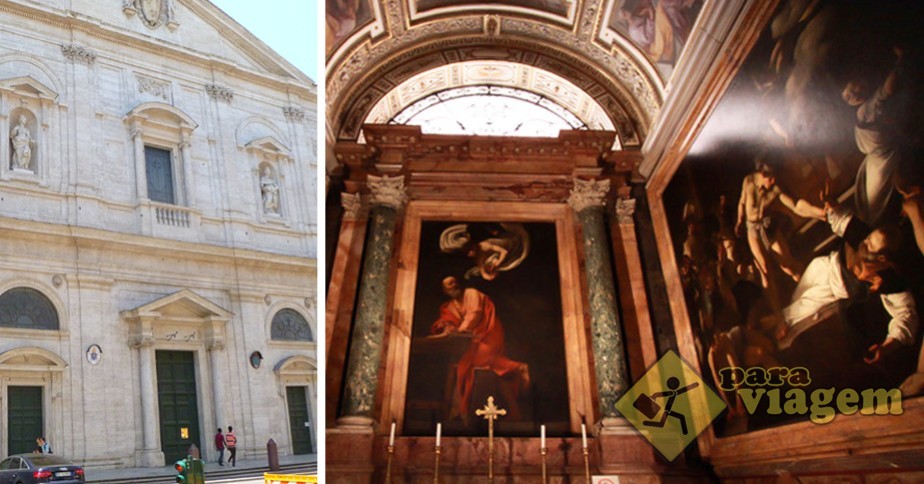 Igreja de San Luis de France & as belas obras de Caravaggio dedicadas a São Mateus