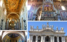 Basílica de S. Giovanni in Laterano e seu interior.