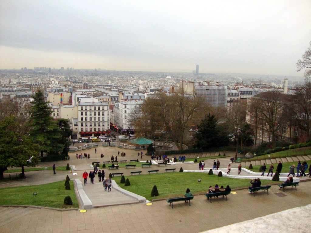 Montmartre abaixo da Basílica de Sacré-Coeur