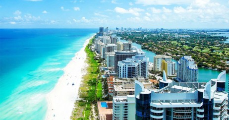 Vista Aérea de Miami Beach