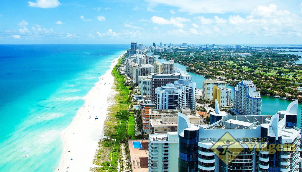 Vista Aérea de Miami Beach