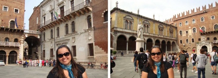 Palazzo del Capitano --- Loggia del Consiglio e a Estátua de Dante