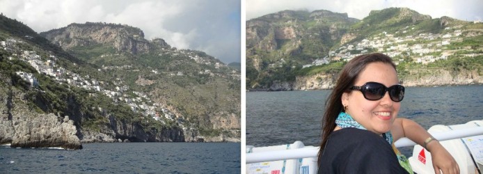 Indo de barco para Amalfi