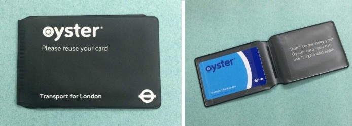 O Oyster Card vem com uma capinha protetora