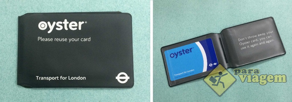 O Oyster Card vem com uma capinha protetora