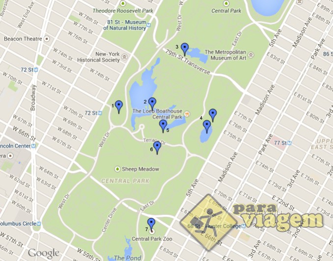 Mapa Central Park