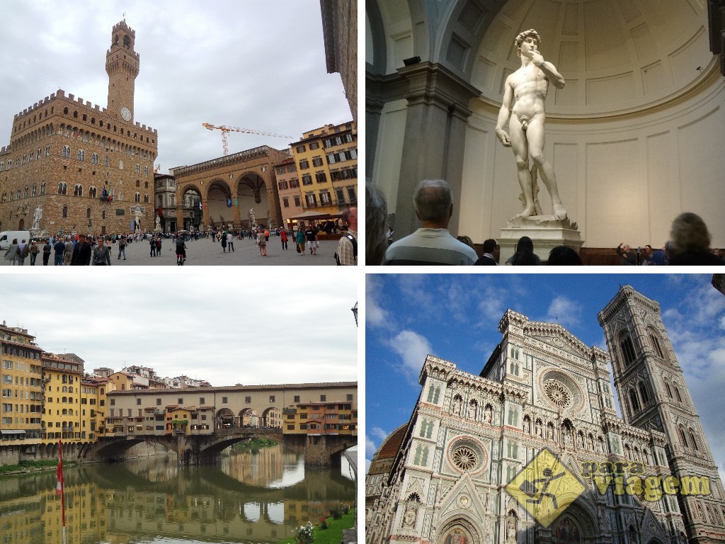 Florença: Piazza della Signoria, David de Michelangelo, Duomo e Ponte Vecchio
