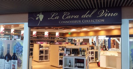 Loja "La Cava del Vino" no aeroporto de Santiago