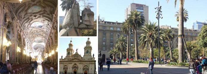 Catedral de Santiago e a Plaza de Armas