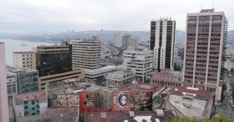 Vista da cidade de Valparaíso do Cerro Concepción