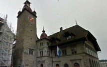 Rathaus de Lucerna e sua torre do relógio