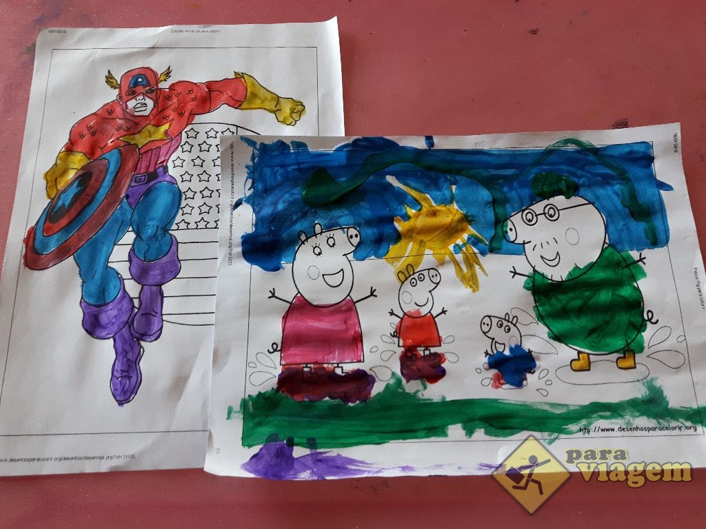 Pintura com Tinta Guache no Espaço Kids