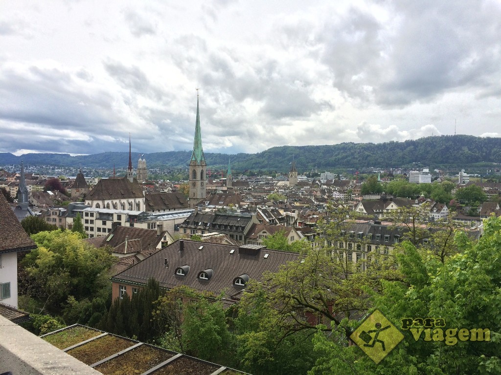 Vista de Zurique à partir da esplanada da ETH
