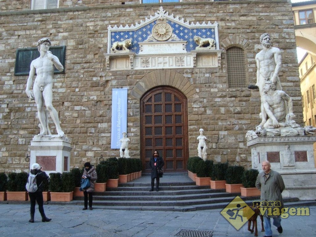 "Davi" e "Hercules e Caco" na Piazza dela Signoria