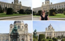 Maria-Theresien-Platz: Os lindíssimos museus gêmeos de História da Arte e de História Natural. Note a estátua da Imperatriz Maria Theresa na foto esquerda inferior