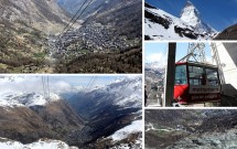 FURI até TROCKENER STEG – Passeio no teleférico tipo gôndola, com uma vista ainda mais incrível do vilarejo de Zermatt e dos primeiros pontos com neve
