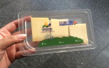 3 amostras de queijo Gruyères
