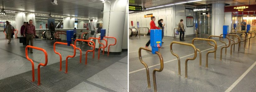 Não há catracas no metrô de Viena