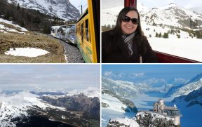 Subida ao Jungfraujoch (o mirante está na foto inferior direita)