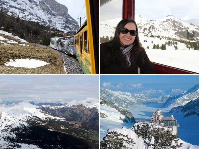 Subida ao Jungfraujoch (o mirante está na foto inferior direita)