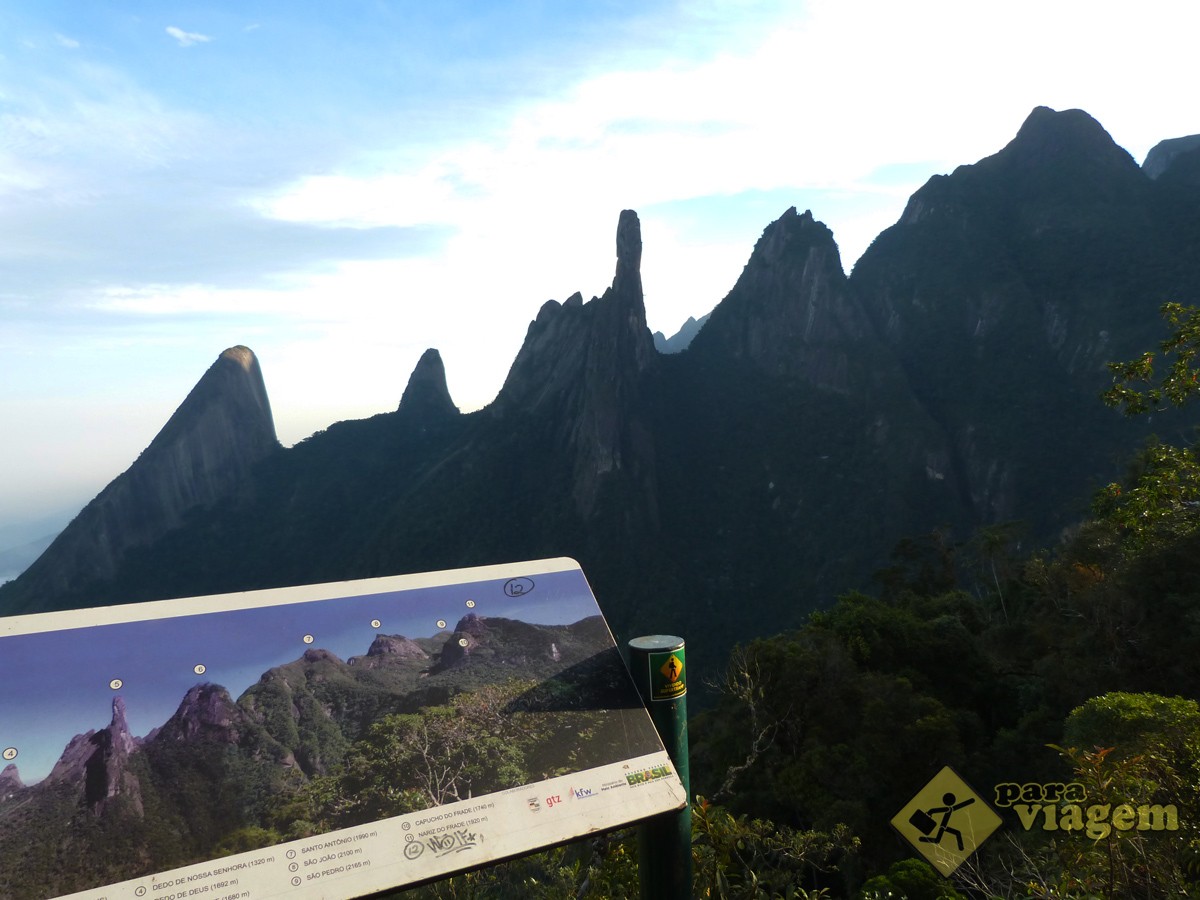 Picos da Serra dos Orgãos Vistos da Trilha Cartão Postal