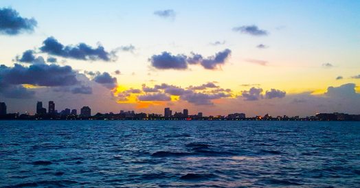 Pôr do sol em Miami