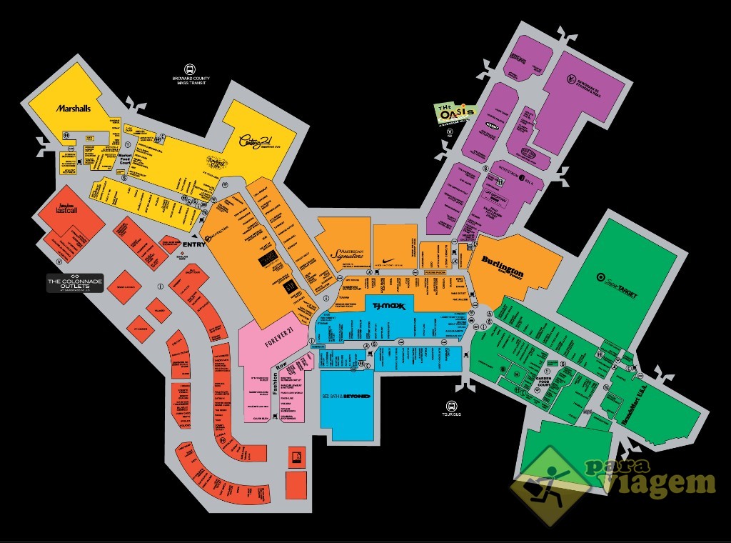 Mapa do Sawgrass Mills