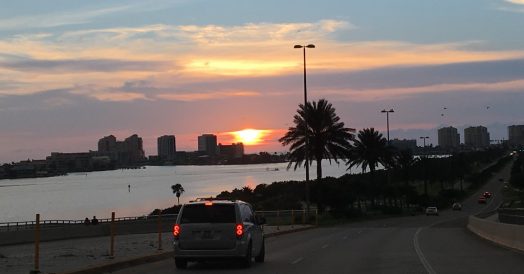 Pôr do sol em Clearwater na Flórida