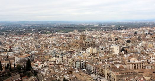 Vista de Granada da T. de la Vela. Note a Catedral no centro