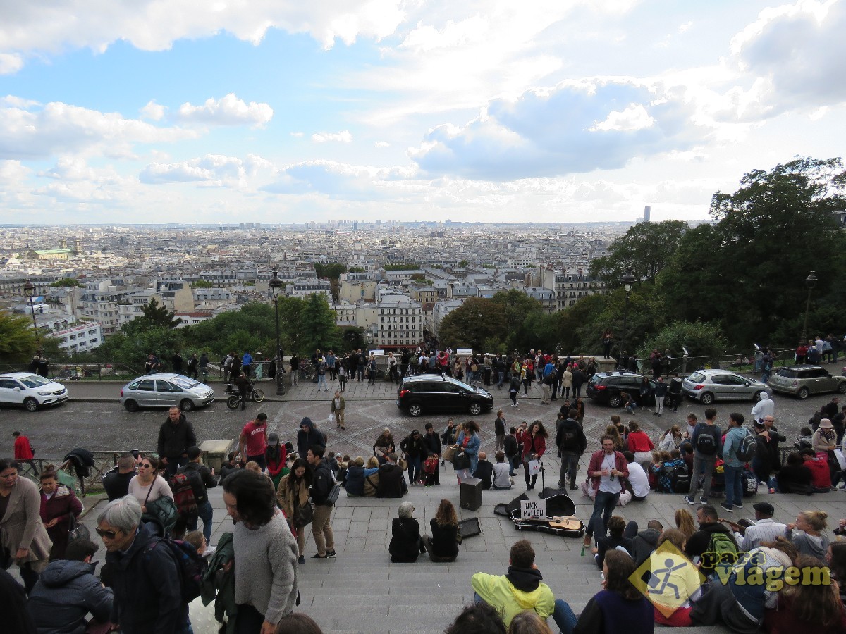 Vista de Paris na Basílica de Sacre Coeur
