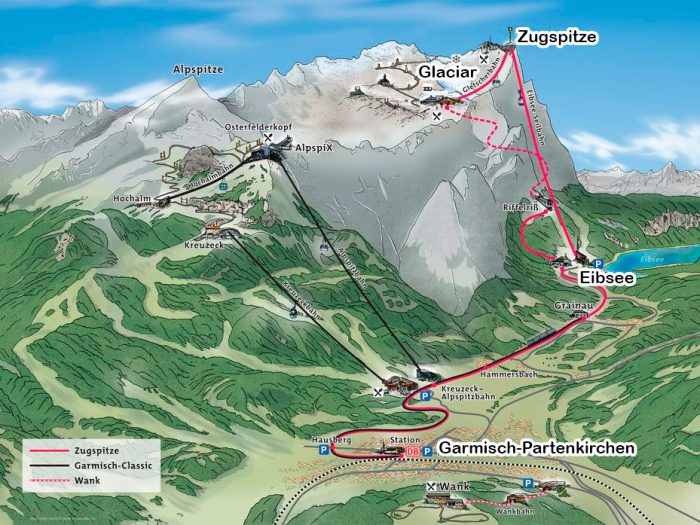 Mapa do Zugspitze