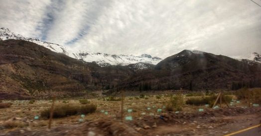Visual da Cordilheira dos Andes