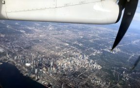Downtown Toronto visto do avião