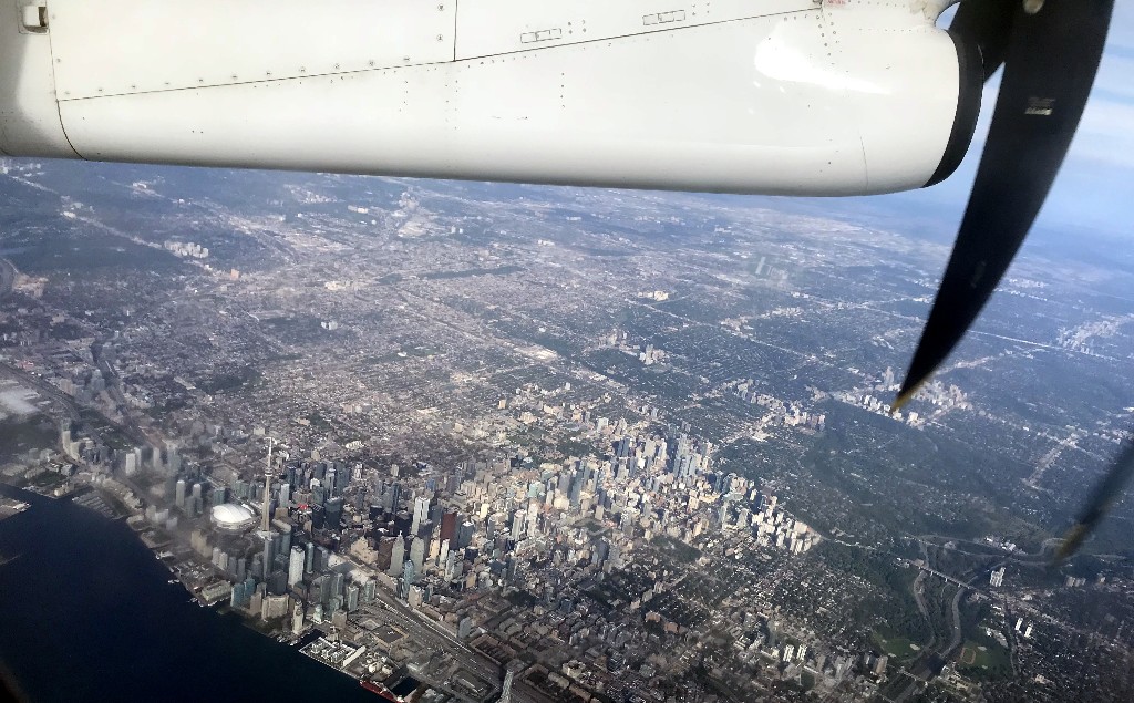 Downtown Toronto visto do avião