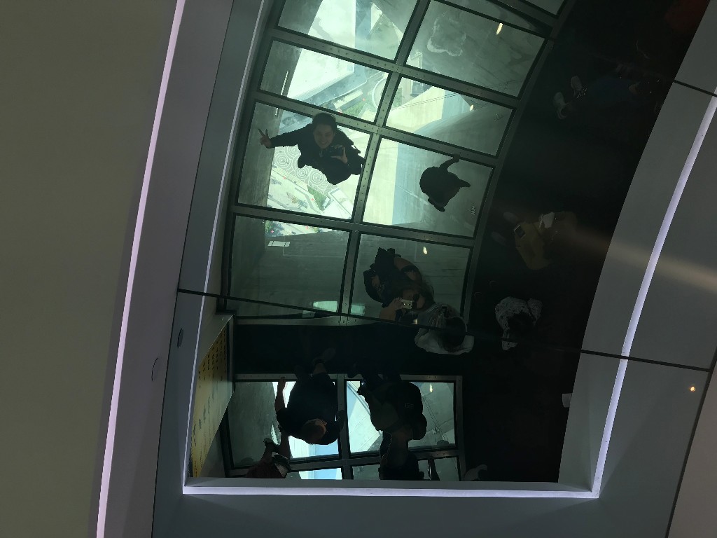 O teto de espelho ajuda fazer uma selfie com o abismo