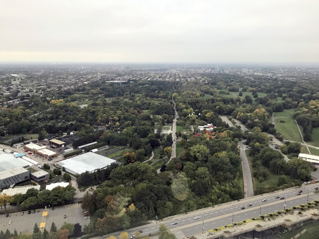 Jardim Botânico de Montreal (visto da torre do Pq. Olímpico)