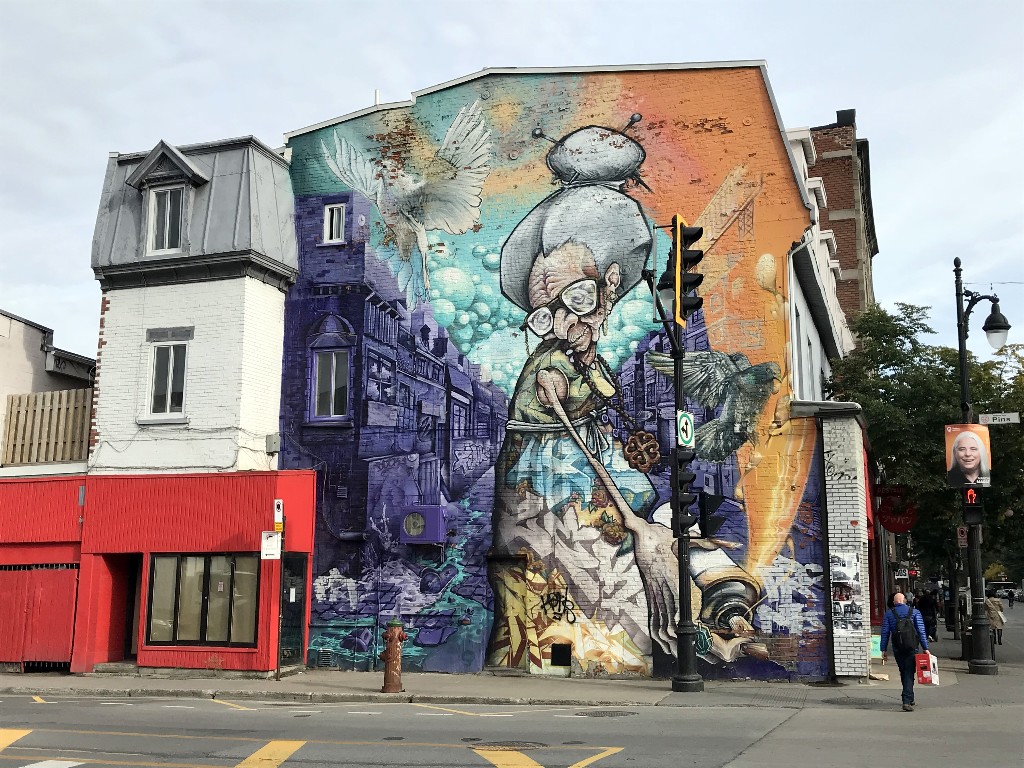 Grafite nas imediações do Blvd. Saint-Laurent