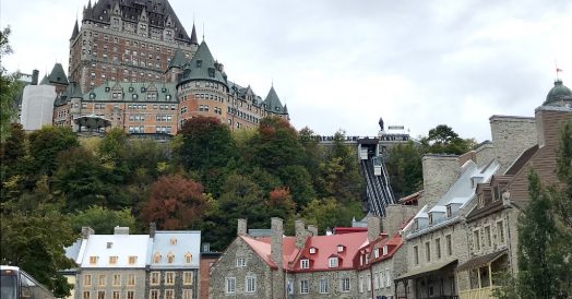 O Funicular compõe a vista da cidade de Quebec